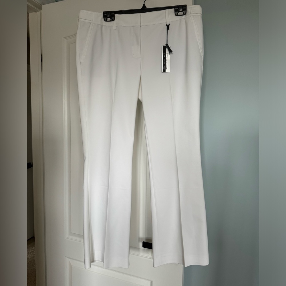 EXPRESS Columnist Slim Flare White Pants 12S NWT